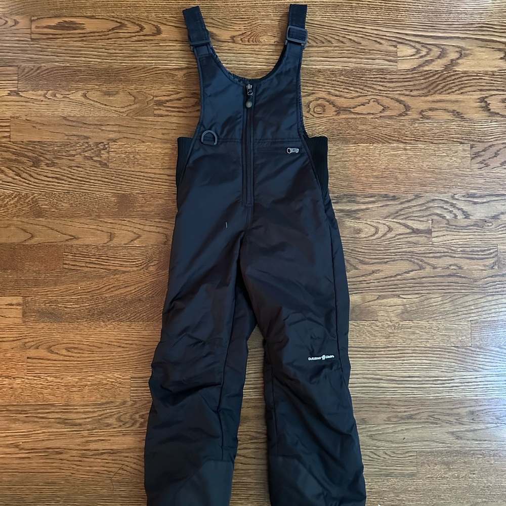 Kids' Black Insulated Snow Bib